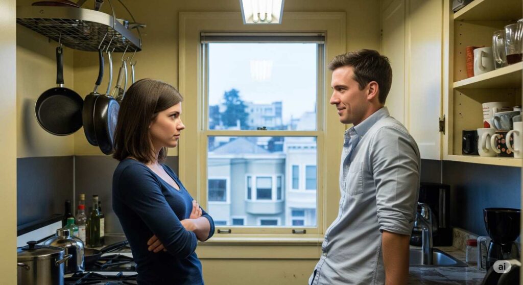 A stuck together love story unfolds as roommates clash and connect; forced proximity transforms their shared space into a fragile fake marriage romance marked by trust, suspicion, and desire